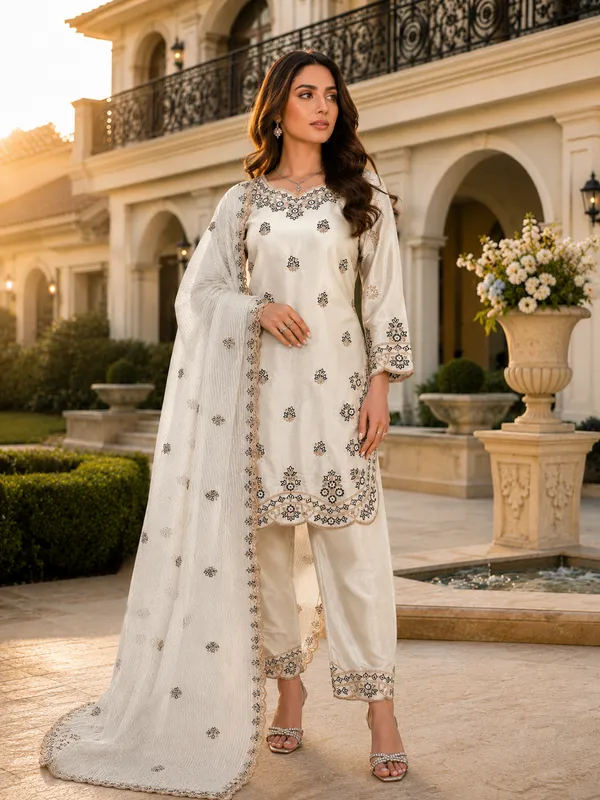 Off-White_Heavy_Glass_Cotton_Embroidered_Suit_Set_For_Women