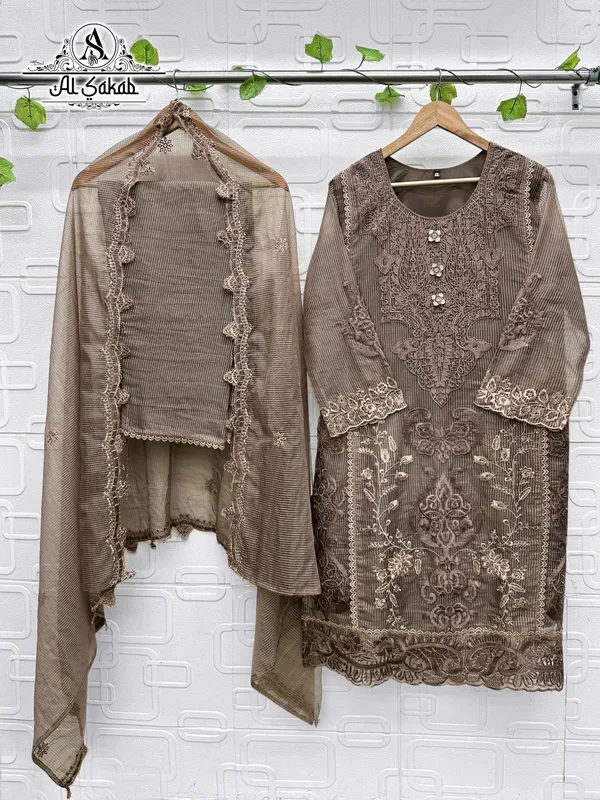 Brown_Organza_Embroidered_Cutwork_Suit_Set_For_Women