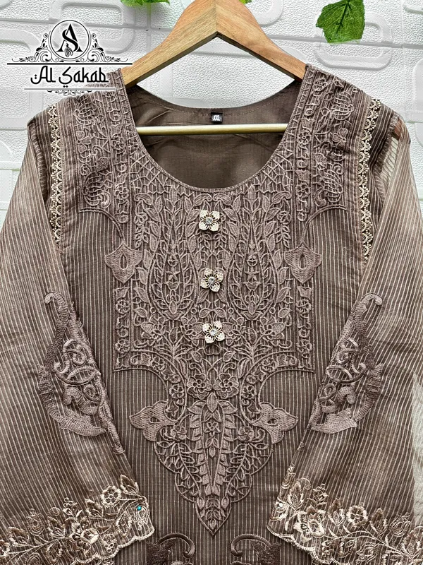 Brown_Organza_Embroidered_Cutwork_Suit_Set_For_Women