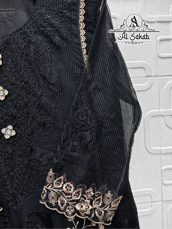 Black_Organza_Embroidered_Cutwork_Suit_Set_For_Women