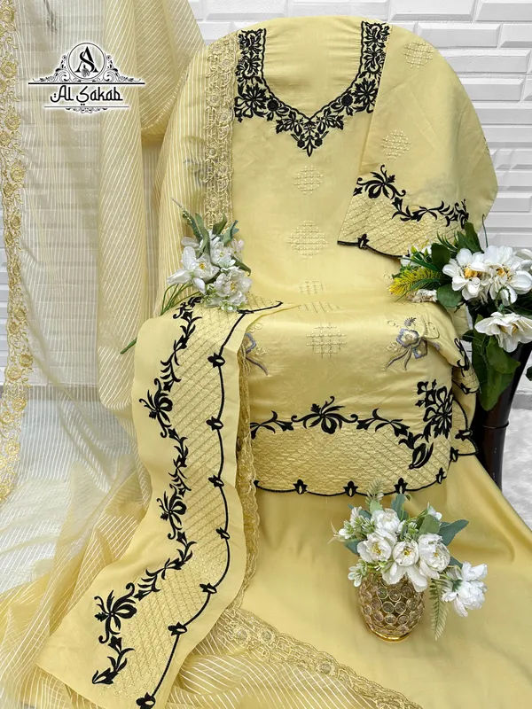 Yellow_Roman_Silk_Embroidered_Cutwork_Suit_Set_For_Women