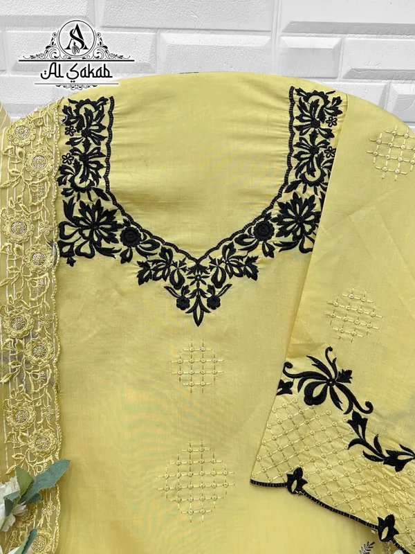 Yellow_Roman_Silk_Embroidered_Cutwork_Suit_Set_For_Women