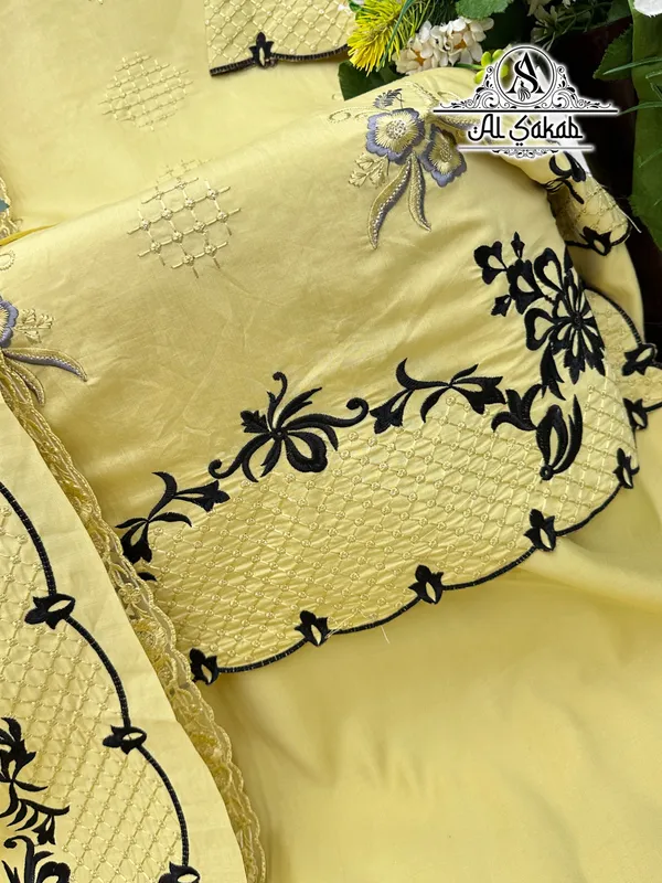 Yellow_Roman_Silk_Embroidered_Cutwork_Suit_Set_For_Women