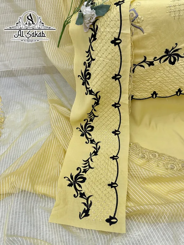 Yellow_Roman_Silk_Embroidered_Cutwork_Suit_Set_For_Women