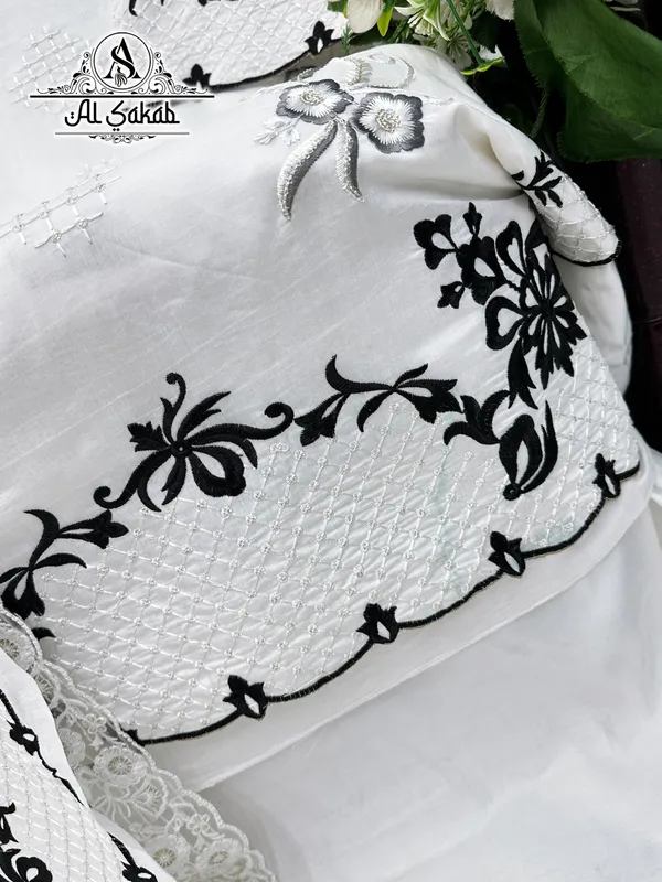 White_Roman_Silk_Embroidered_Cutwork_Suit_Set_For_Women