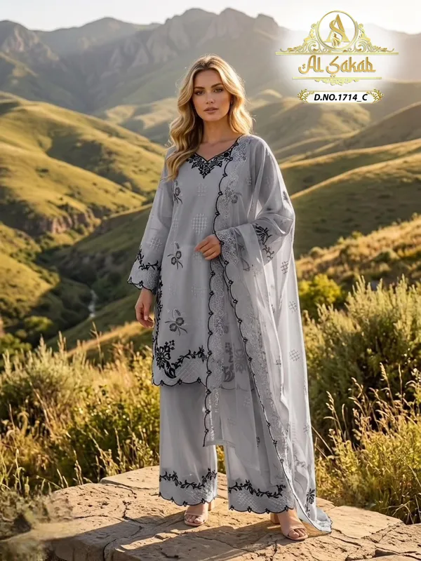 Gray_Roman_Silk_Embroidered_Cutwork_Suit_Set_For_Women