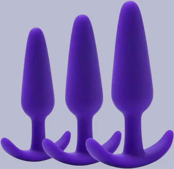 Silicone_Butt_Plug_Trainer_Set_Of_3_With_Flared_Base