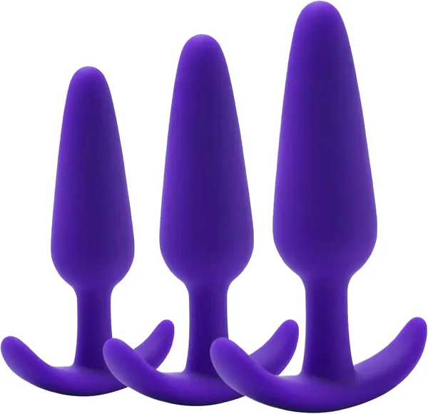 Anal_Butt_Plug_for_Comfortable_Long-Term_Wear_3Pcs_Silicone_Sex_Toys_with_Flared_Base_Anal_Butt_Trainer_Kit_for_Beginners_Advanced_Users_(Purple)