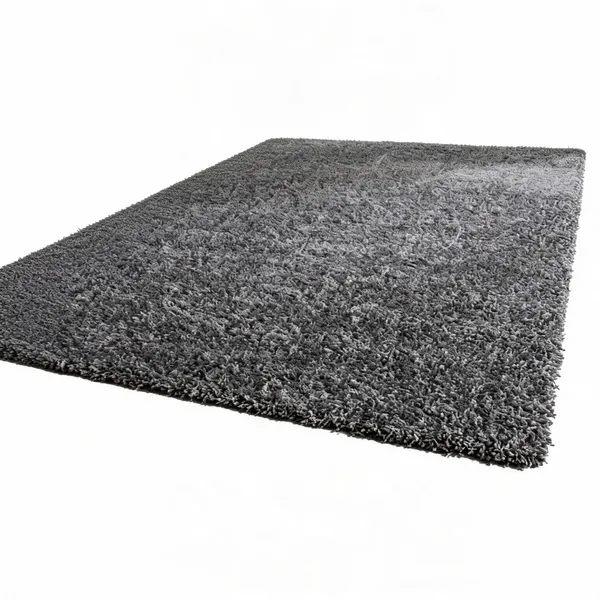 Microfiber_Shaggy_Solid_Grey_Rug