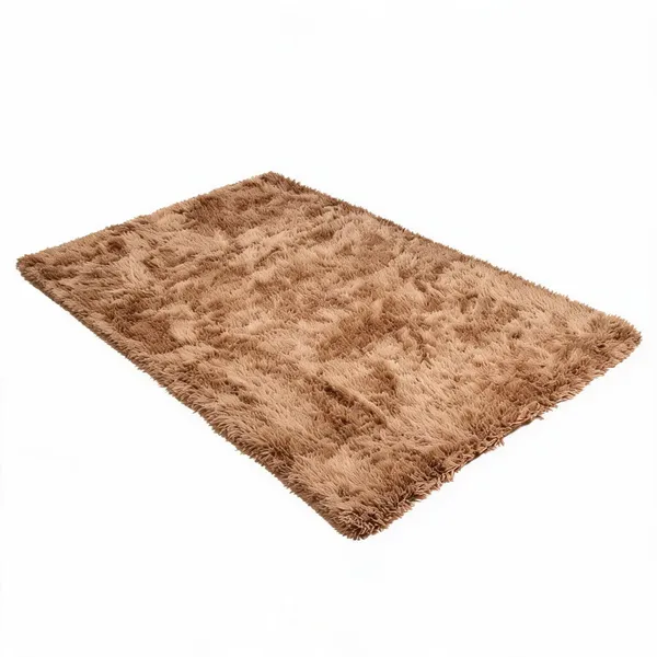 Polyester_Shag_Style_Gold_Rectangular_Carpet