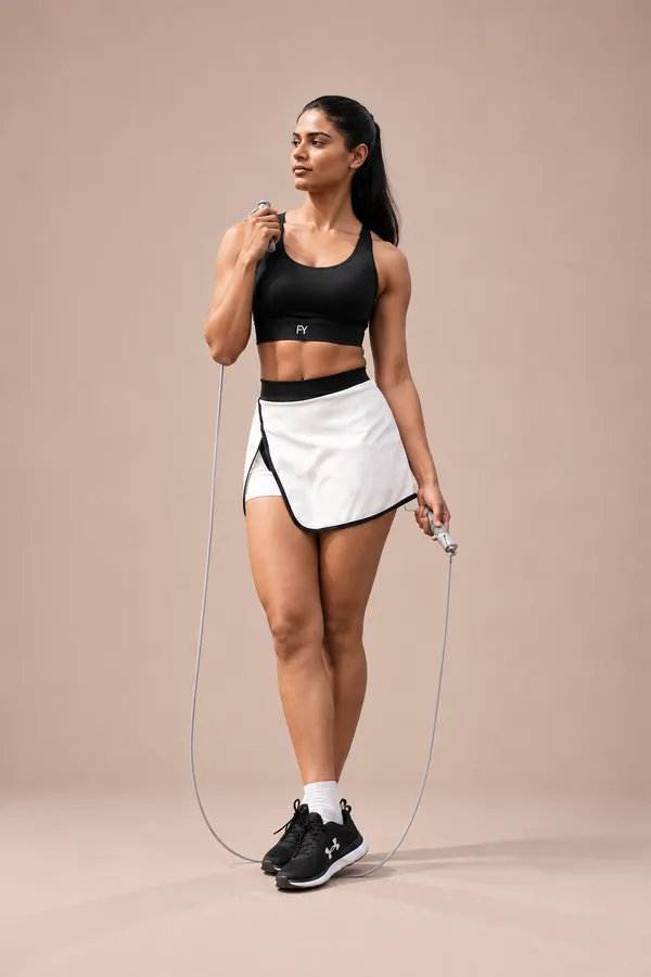 Flyyoung_Aura_Skort_White