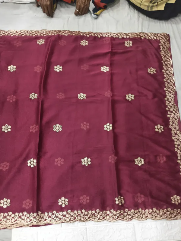 Maroon_Embroidered_Saree_for_Women