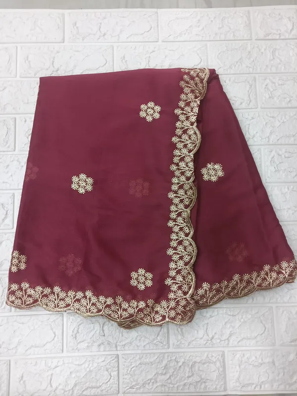 Maroon_Embroidered_Saree_for_Women