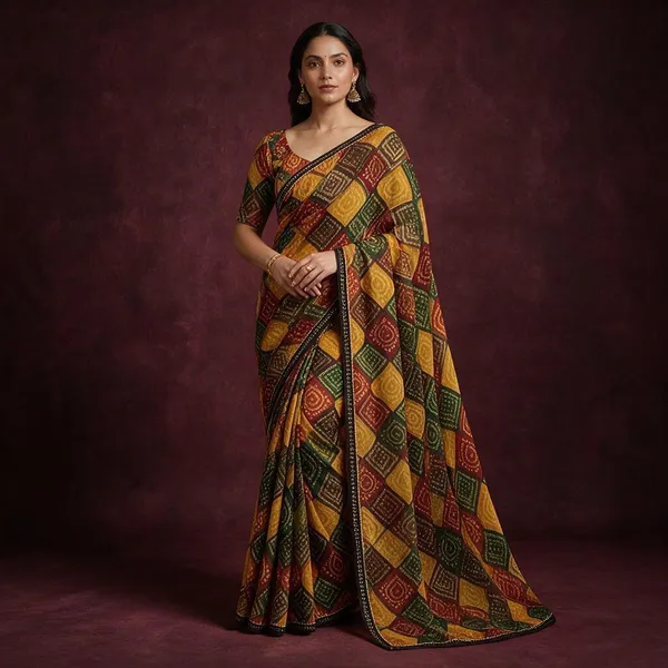 Multicolor_Printed_Saree_For_Women