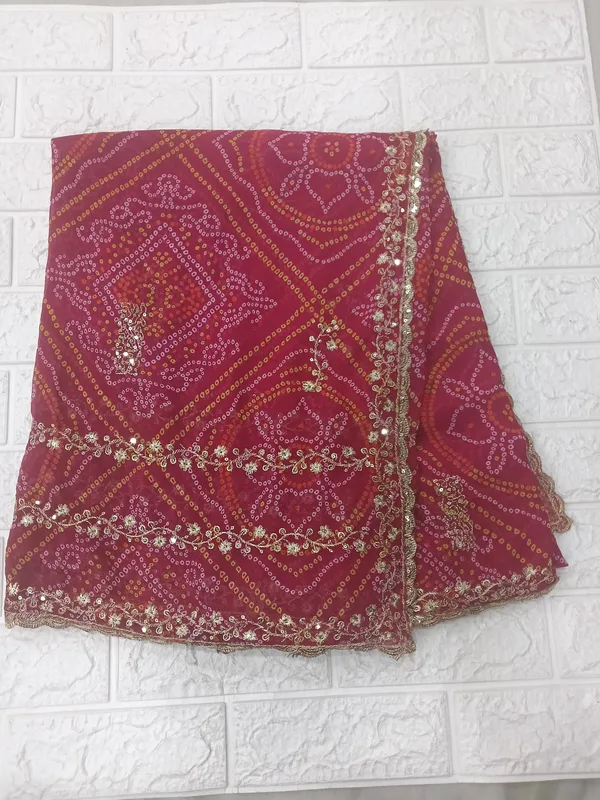 Maroon_Embellished_Bandhani_Dupatta_For_Women