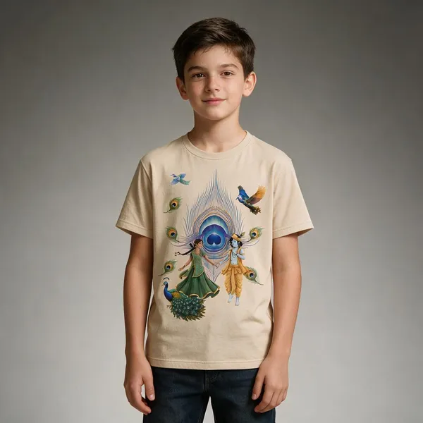 Beige_Graphic_Print_T-Shirt_For_Kids