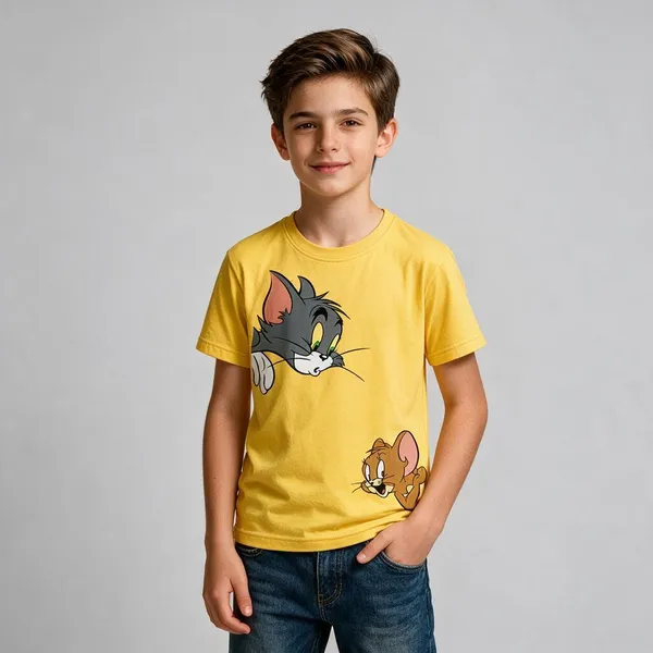Yellow_Printed_T-Shirt_For_Kids