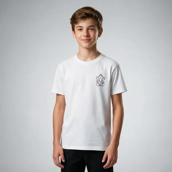 White_Regular_Fit_Graphic_T-Shirt_For_Kids