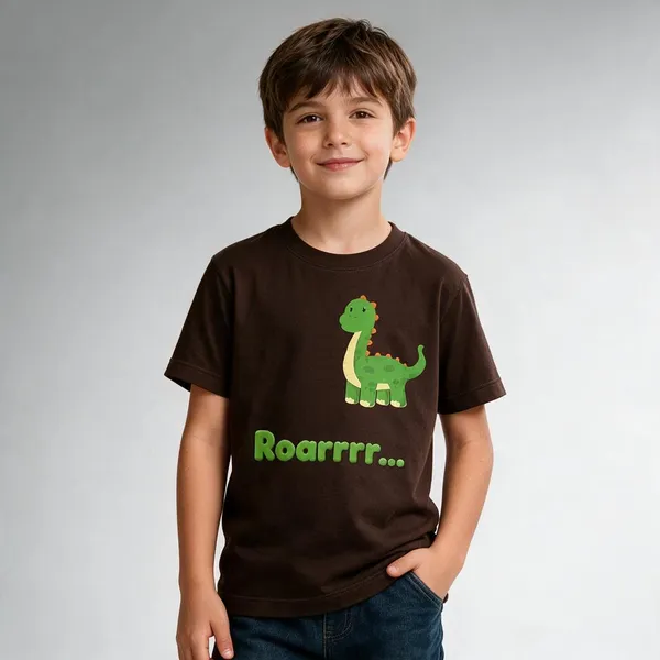 Brown_Dinosaur_Print_Regular_Fit_T-Shirt_For_Boys