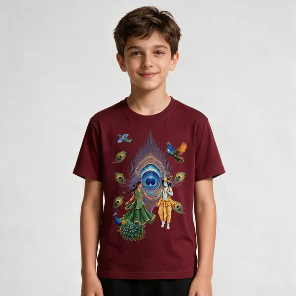 Maroon_Graphic_Print_T-Shirt_For_Kids