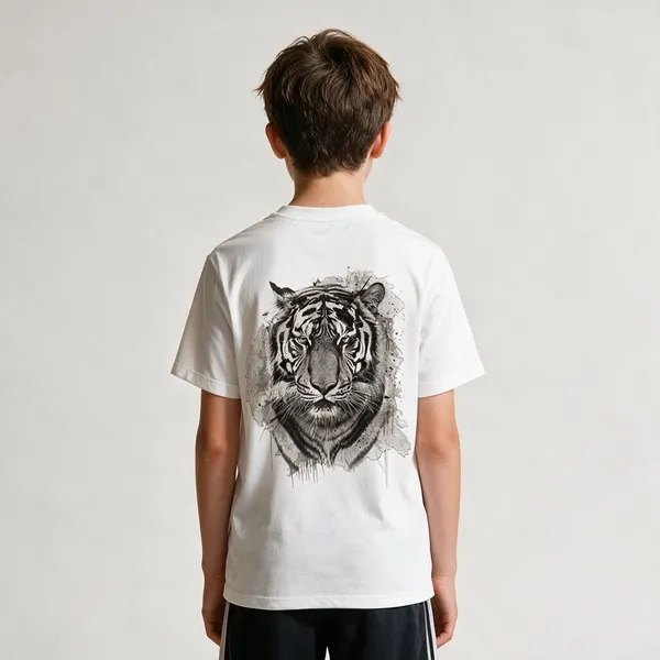 White_Graphic_Print_Crew_Neck_T-Shirt_For_Kids