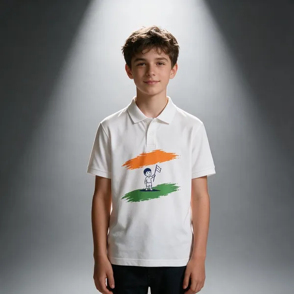 White_Short_Sleeve_Polo_T-Shirt_For_Kids