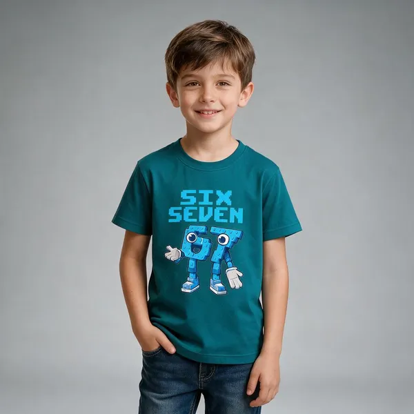 Teal_Graphic_T-Shirt_For_Kids