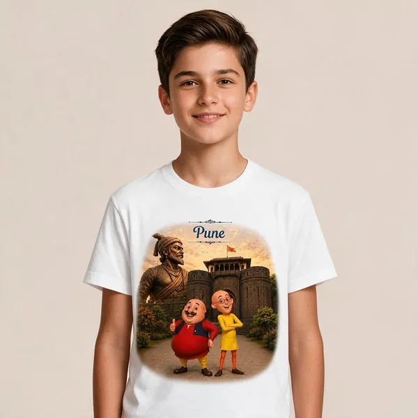 White_Graphic_Print_T-Shirt_For_Kids