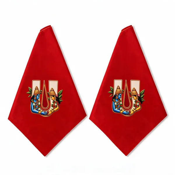 Red_Triangular_Religious_Flag_With_Devotional_Print_-_Pack_Of_2