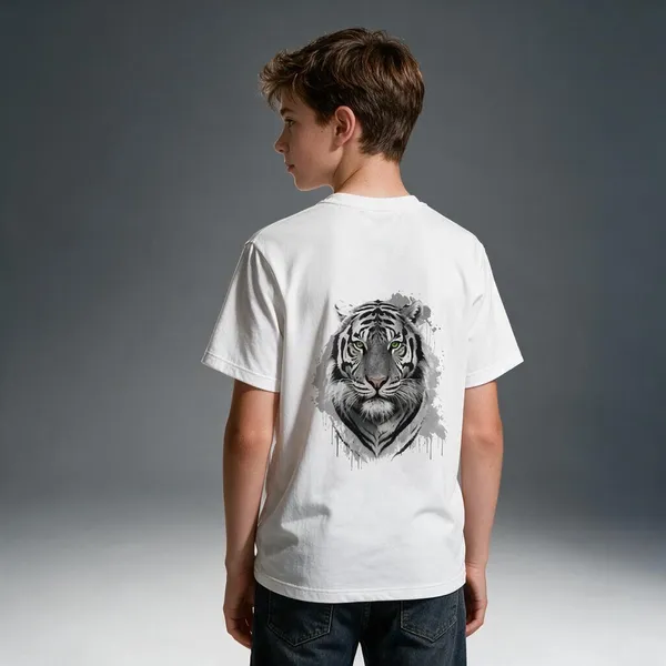 White_Tiger_Graphic_T-Shirt_For_Kids