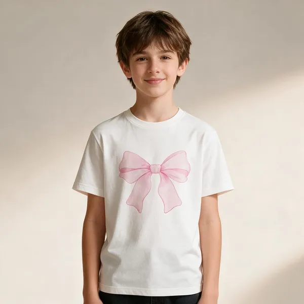 White_Casual_Fit_T-Shirt_For_Kids