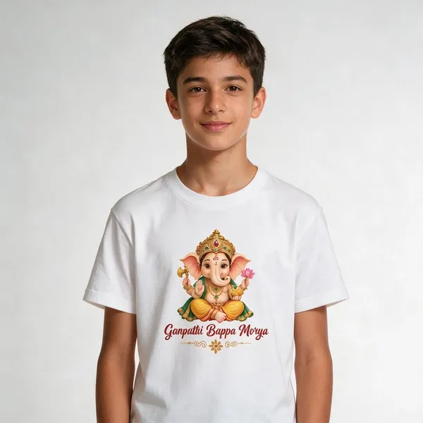 White_Printed_Regular_Fit_T-Shirt_For_Kids