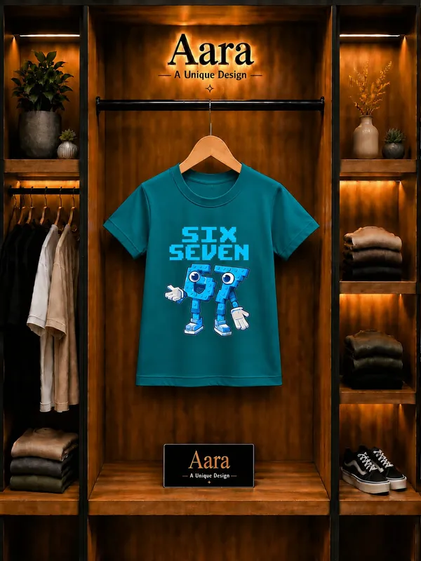 Teal_Graphic_T-Shirt_For_Kids