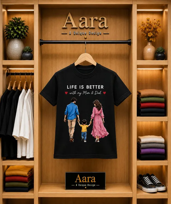 Black_Graphic_Print_Crew_Neck_T-Shirt_For_Adults