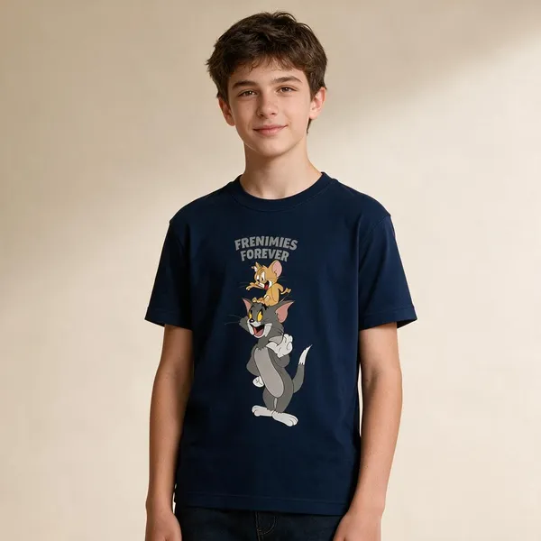 Navy_Blue_Graphic_Print_T-Shirt_For_Kids