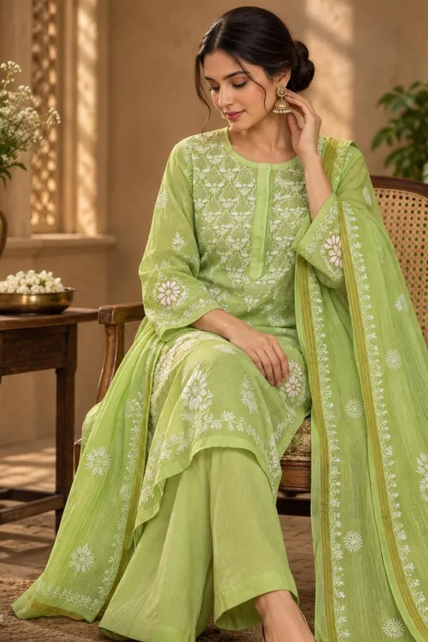 Green_Georgette_Straight_Embroidered_Kurta_Set_for_Women