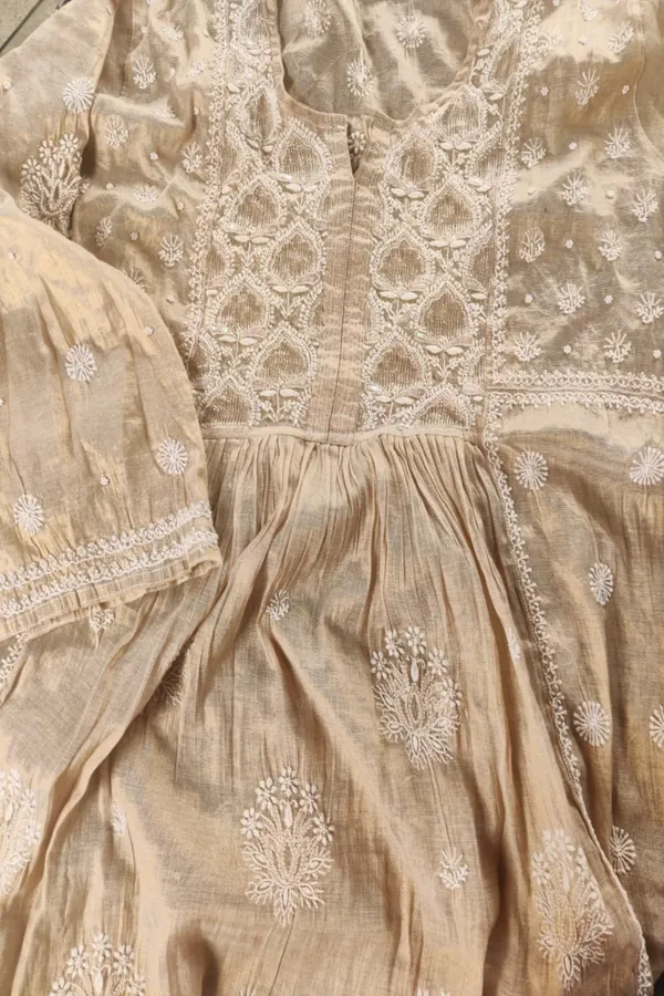 Beige_Embroidered_Anarkali_Suit_Set_For_Women
