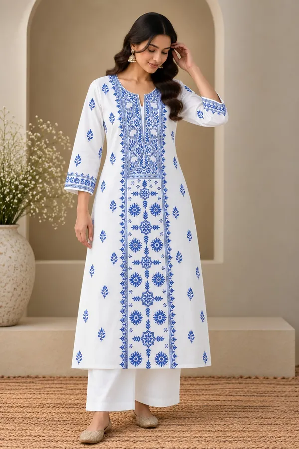 White_Printed_Straight_Kurta_Set_for_Women