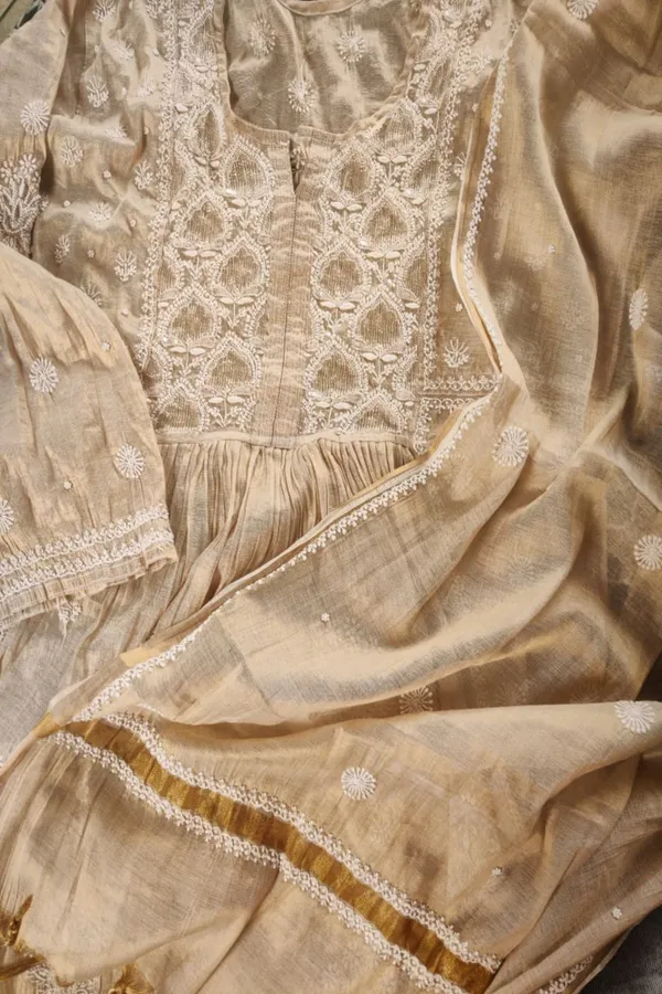 Beige_Embroidered_Anarkali_Suit_Set_For_Women