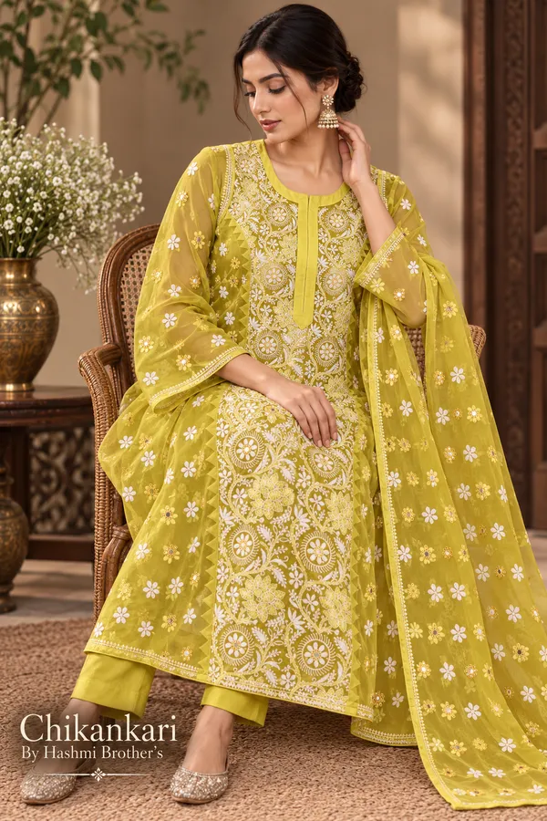 Green_Embroidered_Straight_Kurta_Set_For_Women