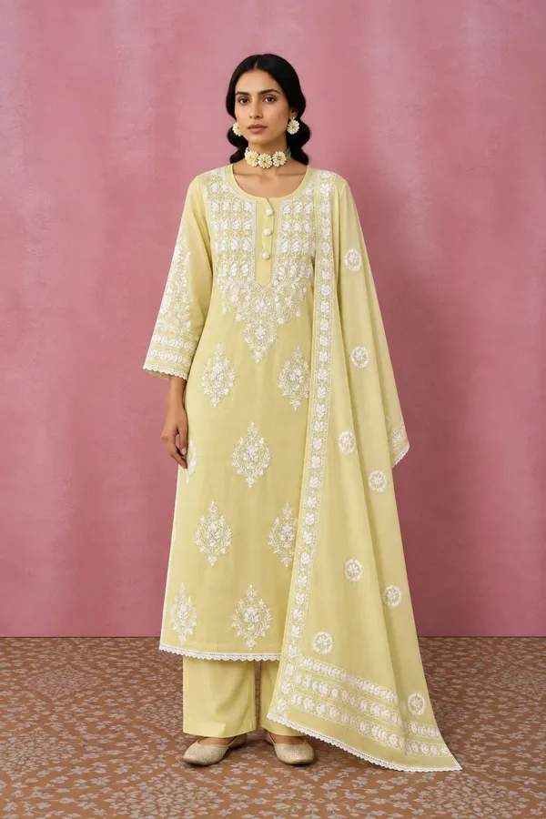 Lime_Green_Embroidered_Suit_Set_for_Women