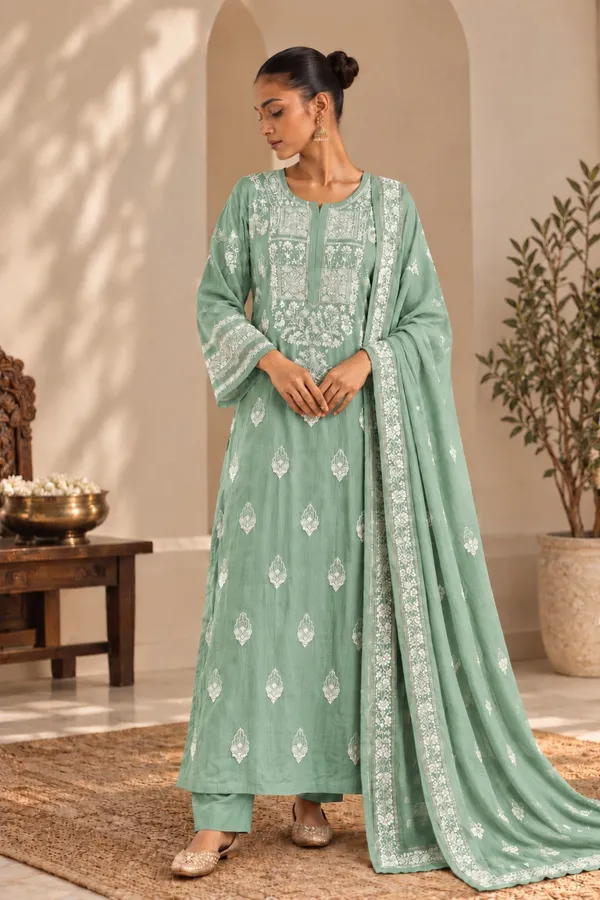 Sage_Green_Printed_Straight_Kurta_Set_For_Women