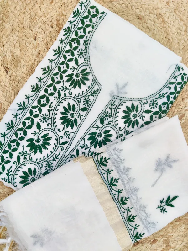 White_Printed_Kurta_Set_For_Women