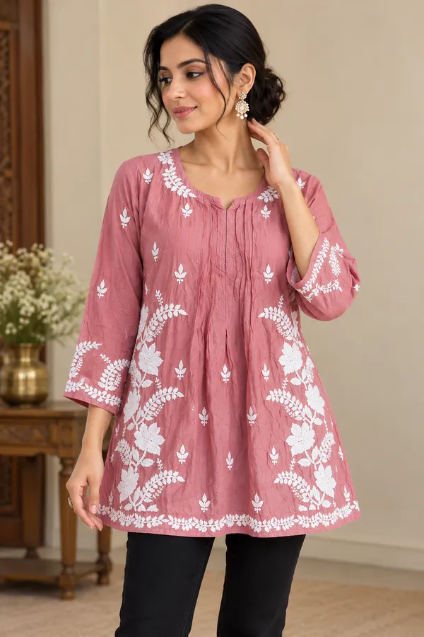 Pink_Embroidered_A-Line_Kurta_for_Women