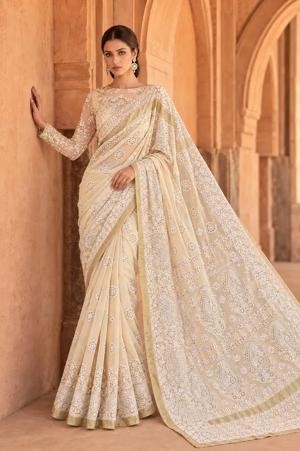 Cream_Cotton_Khadi_Embroidered_Saree_For_Women