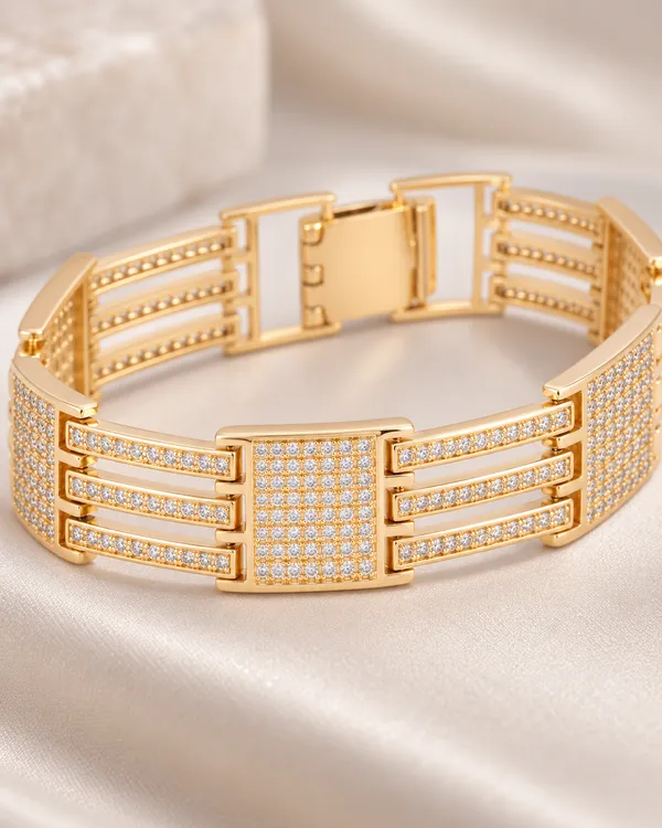 Gold_Tone_Rhinestone_Link_Bracelet