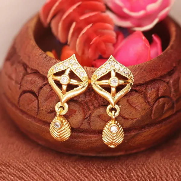 Gold_Tone_Embellished_Drop_Earrings_for_Women