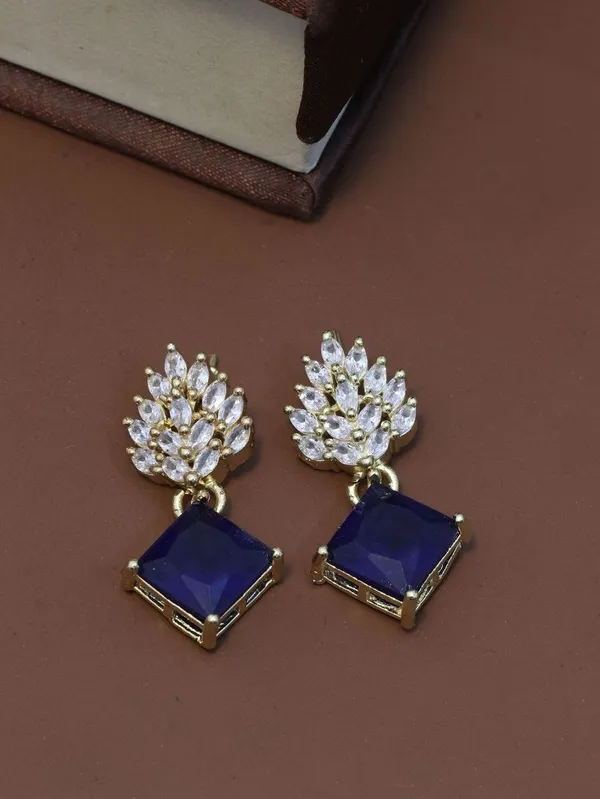Blue_Stone_Floral_Drop_Earrings_for_Women