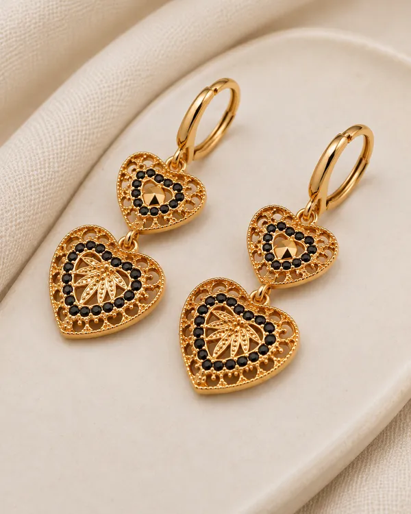 Gold_Tone_Embellished_Drop_Earrings_for_Women