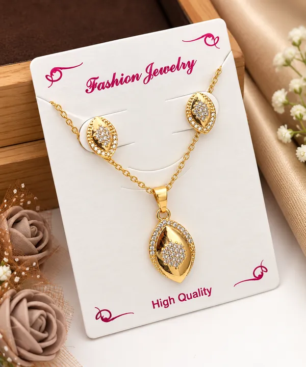 Gold_Tone_Crystal_Pendant_Necklace_Set_for_Women